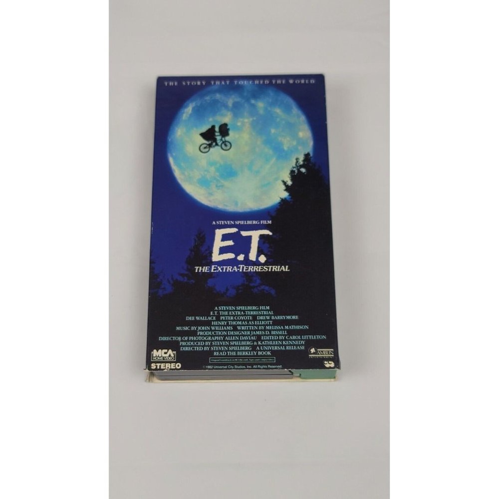 E.T.‎ The Extra Terrestrial VHS 1982 Rare Green and Black Tape with Sticker.